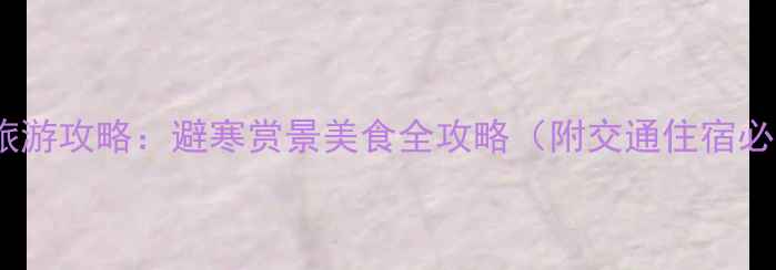 图片 12月上海旅游攻略：避寒赏景美食全攻略（附交通住宿必去景点）2