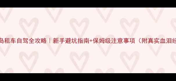 图片 ✨冰岛租车自驾全攻略｜新手避坑指南+保姆级注意事项（附真实血泪经验）