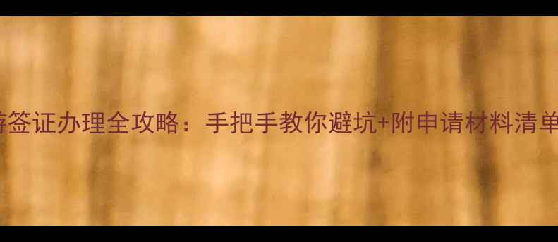 图片 ✨最新旅游签证办理全攻略：手把手教你避坑+附申请材料清单（附图）2