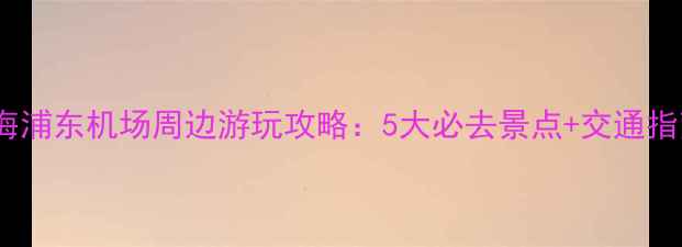 图片 上海浦东机场周边游玩攻略：5大必去景点+交通指南1