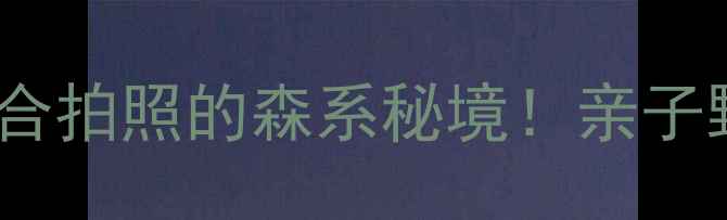 图片 上窑森林公园攻略｜适合拍照的森系秘境！亲子野餐+玻璃观景台全指南