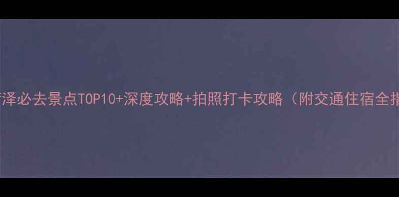 图片 山东菏泽必去景点TOP10+深度攻略+拍照打卡攻略（附交通住宿全指南）1