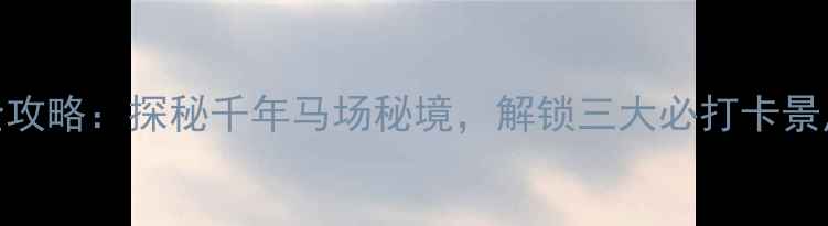 图片 山丹军马场旅游全攻略：探秘千年马场秘境，解锁三大必打卡景点及深度体验玩法