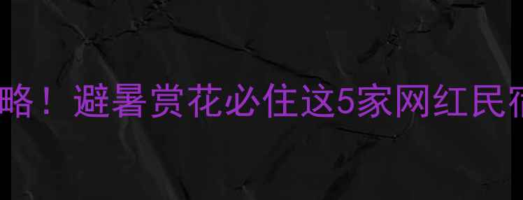 图片 灵寿花溪谷住宿全攻略！避暑赏花必住这5家网红民宿，附隐藏玩法攻略2