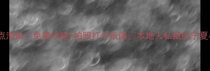 图片 灵武必去景点清单✨免费攻略+拍照打卡指南📸本地人私藏的宁夏小众旅行地2