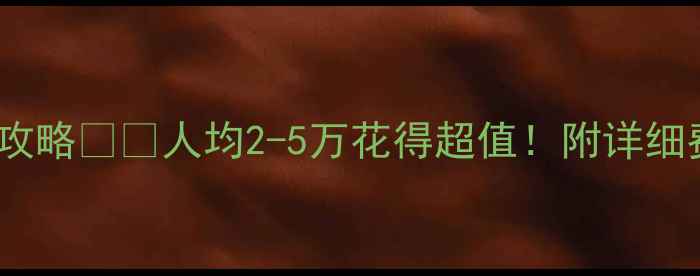图片 美国旅游预算保姆级攻略✈️人均2-5万花得超值！附详细费用清单和省钱技巧2