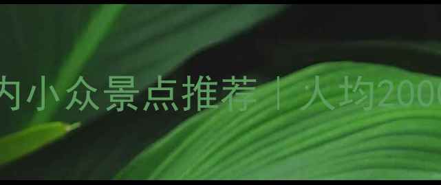 图片 适合全家出游的国内小众景点推荐｜人均2000元玩转四季不重样