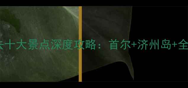 图片 韩国必去十大景点深度攻略：首尔+济州岛+全罗道全1