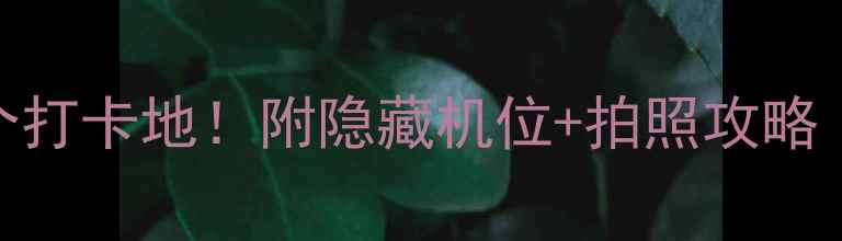 图片 📸三门峡必去10个打卡地！附隐藏机位+拍照攻略（附交通攻略）🚗